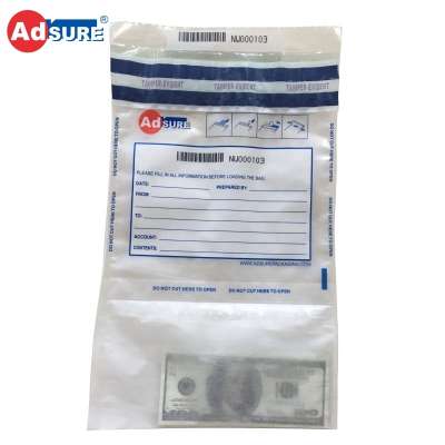 Plastic Evidence Bag/Custom Breathable Permeable Bank Deposit Bags/Security Tamper Proof Bags